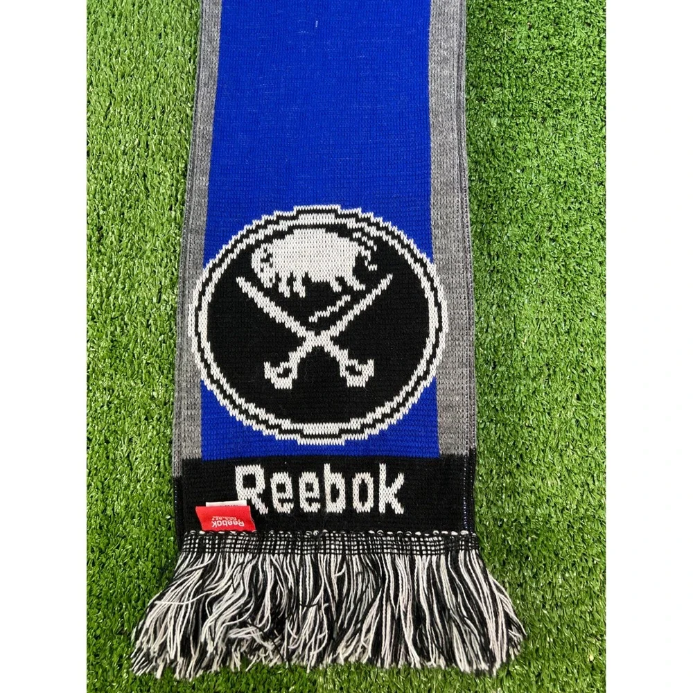 Reebok Buffalo Sabres/Ducks NHL Premiere Hockey Scarf scarve Knit‎ Blue White